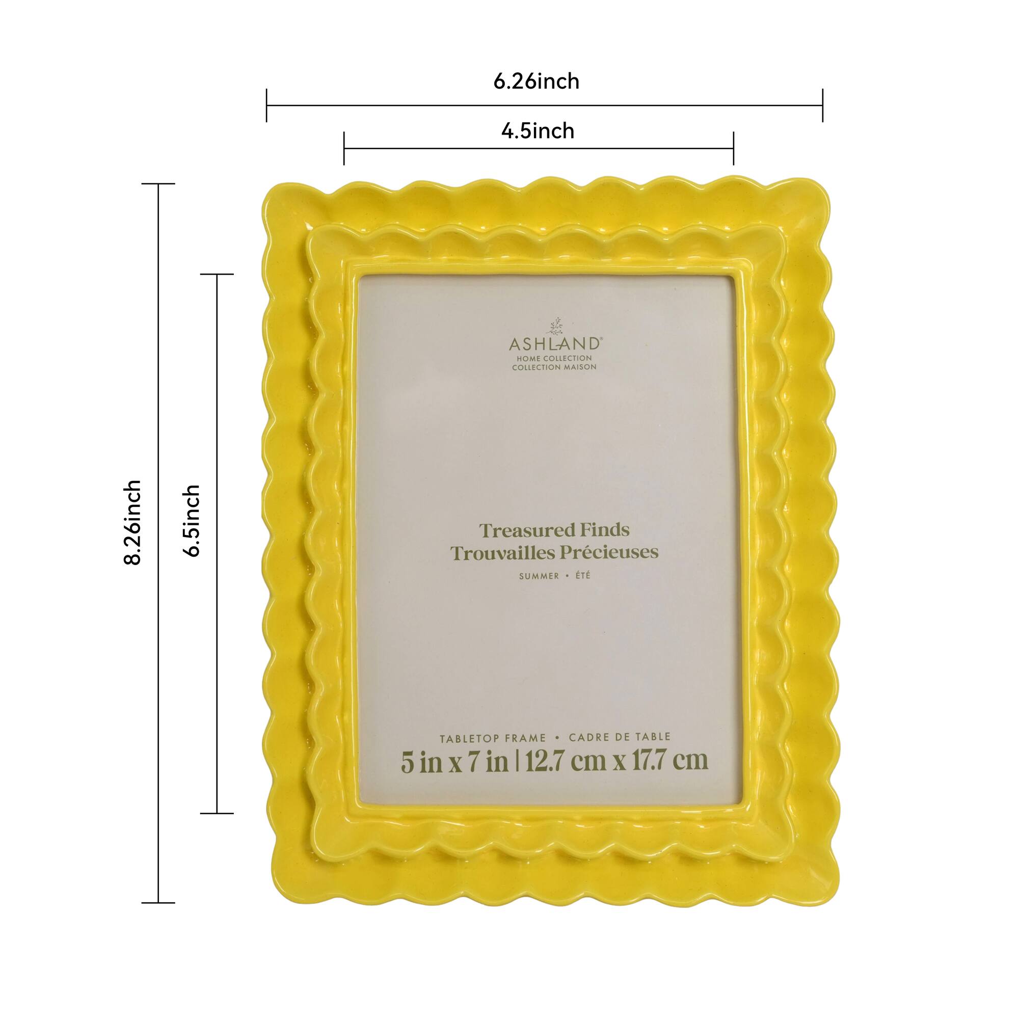 5" x 7" Yellow Ruffle Tabletop Frame, Treasured Finds by Ashland®